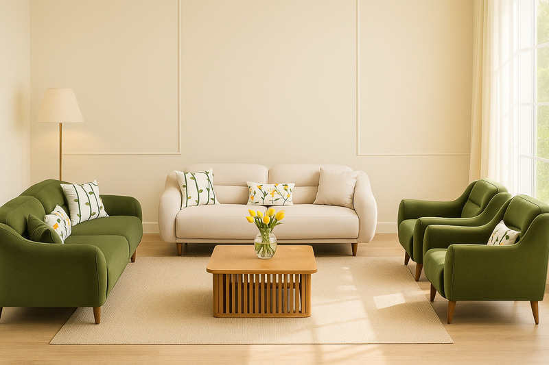 Stella 3+3+1+1 Koltuk Takımı - Kadife