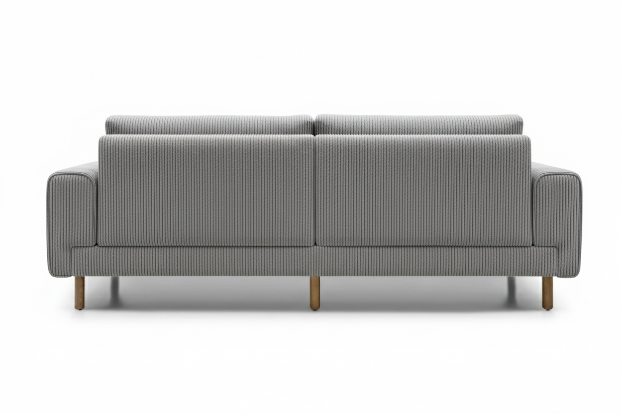 Mokka Üçlü Koltuk - Fitilli Kadife - Toprak Tınısı