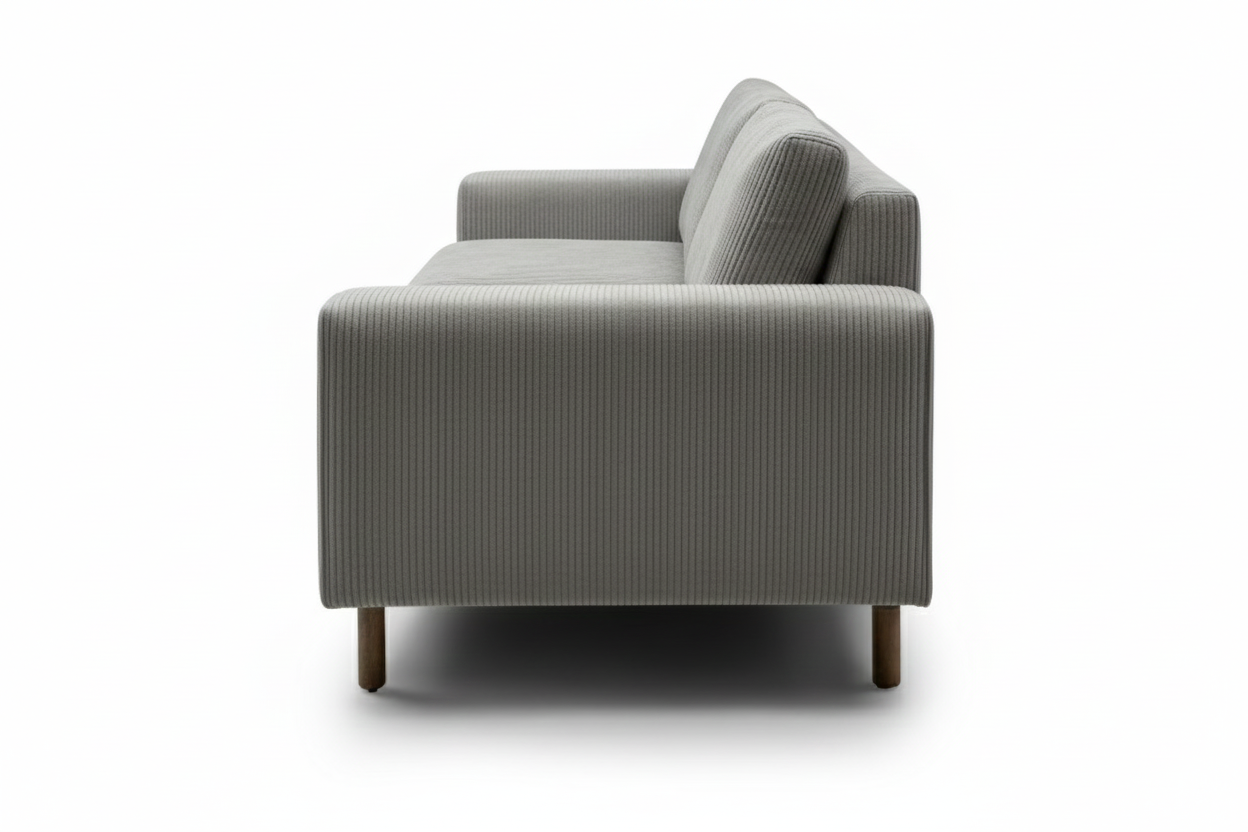 Mokka Üçlü Koltuk - Fitilli Kadife - Toprak Tınısı