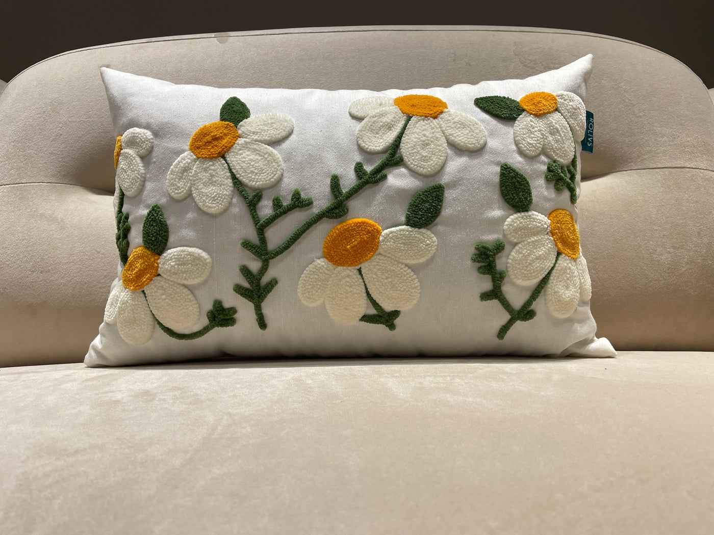 Papatya Punch Kırlent – El İşçiliği Çiçek Desenli 30x50 (NK 2669) 47x47cm