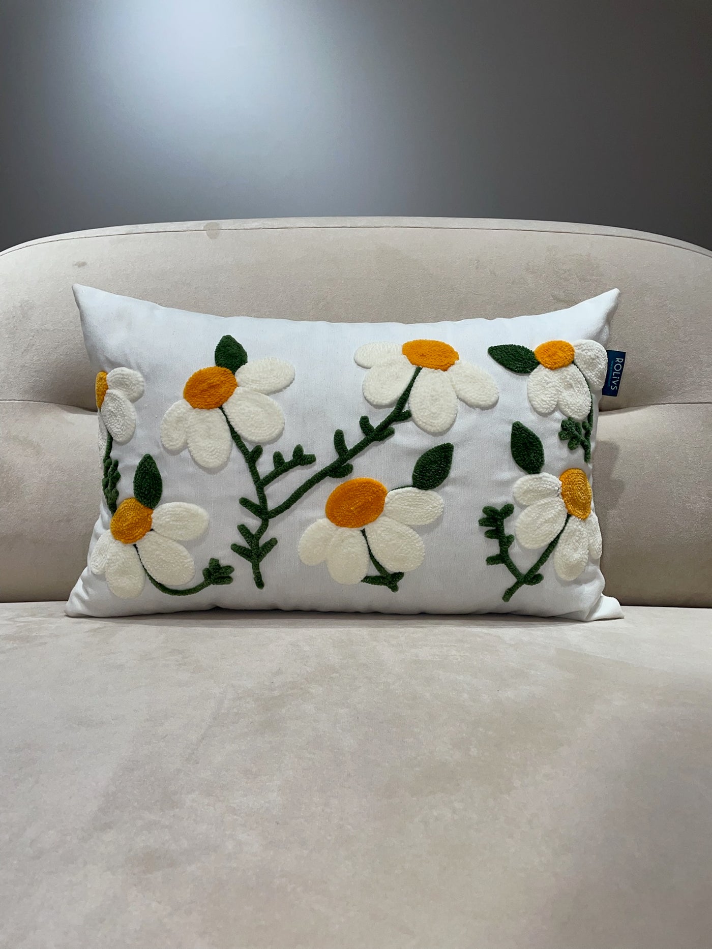 Papatya Punch Kırlent – El İşçiliği Çiçek Desenli 30x50 (NK 2669) 47x47cm