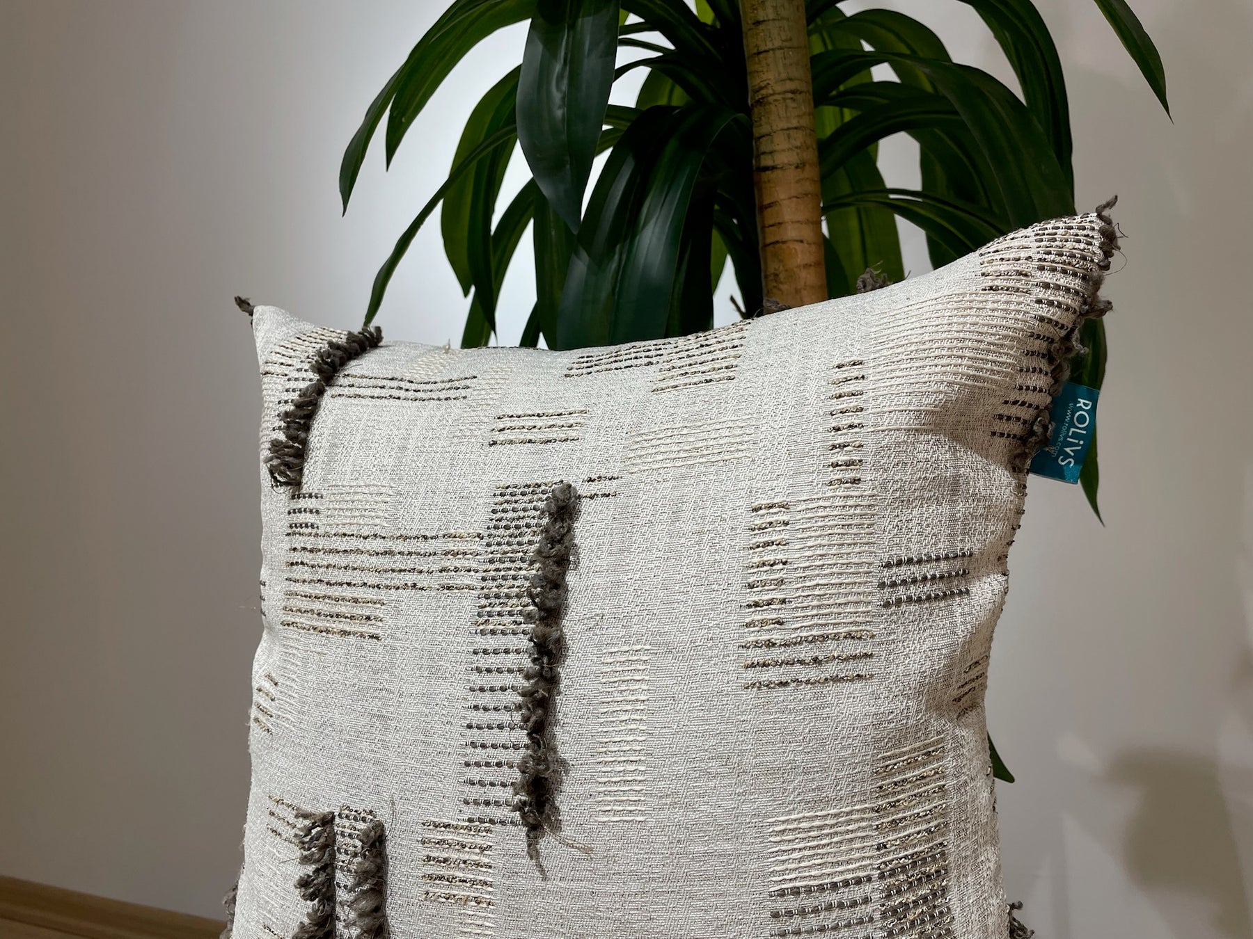 Rolivs Kül İzi Kırlent Kılıfı 47x47 cm | Soft Koleksiyon