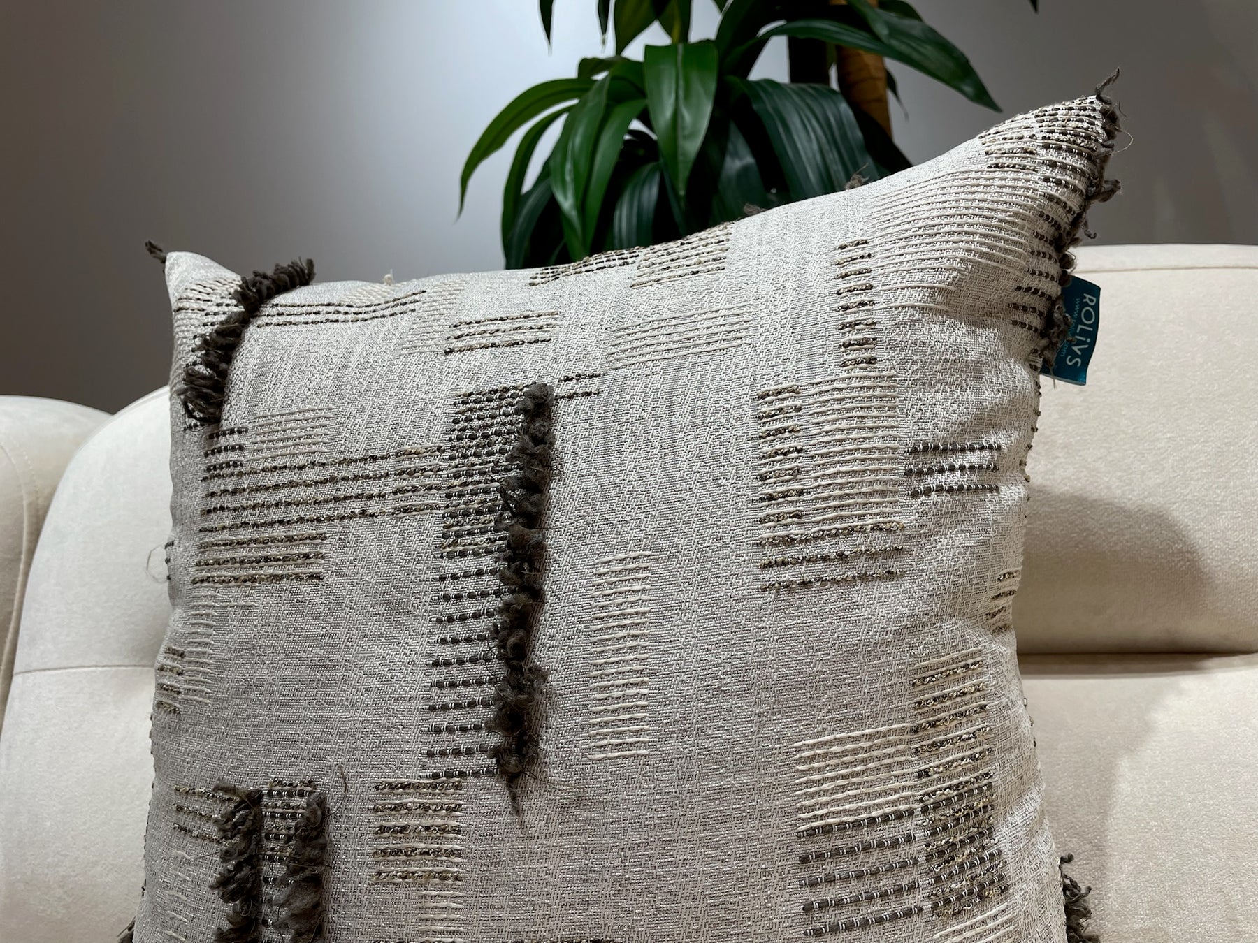 Rolivs Kül İzi Kırlent Kılıfı 47x47 cm | Soft Koleksiyon