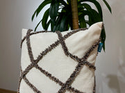 Rolivs Pena Kırlent 47x47 cm | Cream Texture Punch Dekoratif Yastık  NK1717