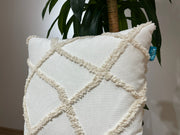 Rolivs Alven Kırlent 47x47 cm | Cream Texture Punch Dekoratif Yastık