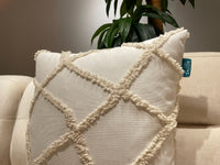 Rolivs Alven Kırlent 47x47 cm | Cream Texture Punch Dekoratif Yastık