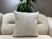 Rolivs Silenza Kırlent 47x47 cm | Bej Ton Kabartmalı Modern Dekoratif Yastık