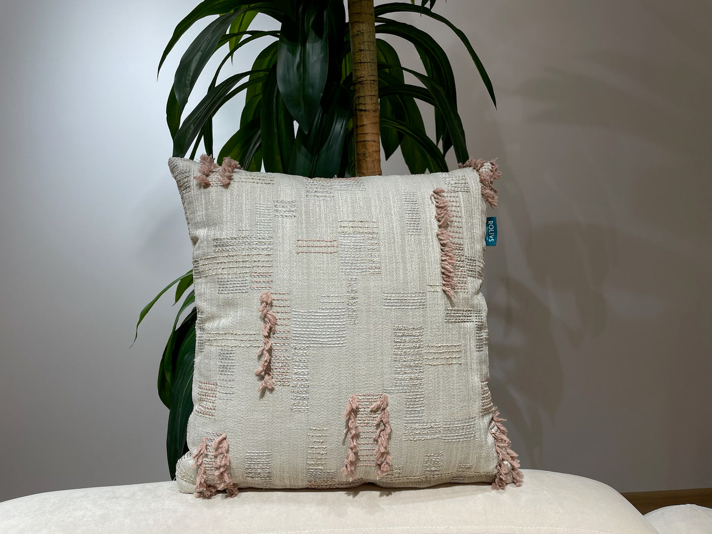 Rolivs Solgun Gül Kırlent 47x47 cm | Soft Koleksiyon