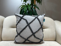 Rolivs Sofen Kırlent 47x47 cm | Cream Texture Punch Dekoratif Yastık