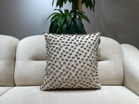 Rolivs Kaven Kırlent 47x47 cm | Kabartmalı Dokulu Modern Mocha Ton Yastık