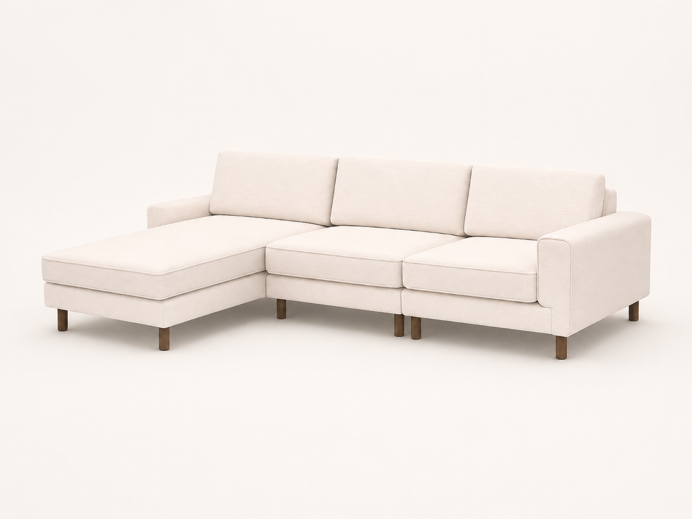 Rolivs Mokka 280 x 180 cm Mini Köşe Koltuk | Modüler, Yumuşak Oturum, Küçük Alanlara Uygun