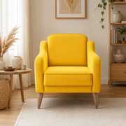 Rolivs Mokka Berjer | 80 x 75 cm | Kadife – Zerdeçal