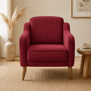 Rolivs Mokka Berjer | 80 x 75 cm | Fitilli Kadife - Nar Çiçeği