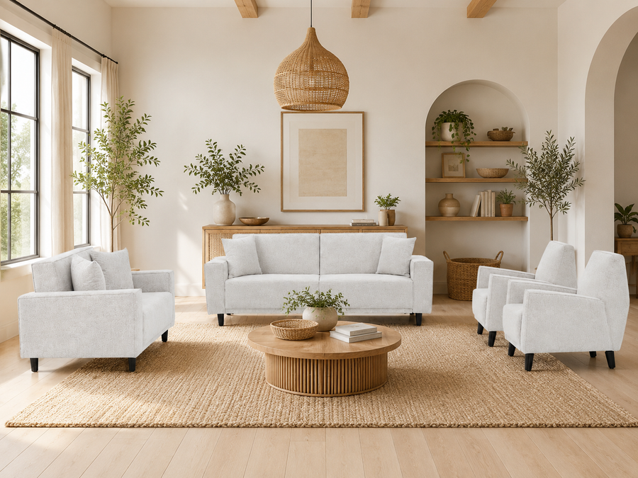 Rivol Modern 3+2+1+1 Koltuk Takımı | Kolay Silinebilir Kumaş