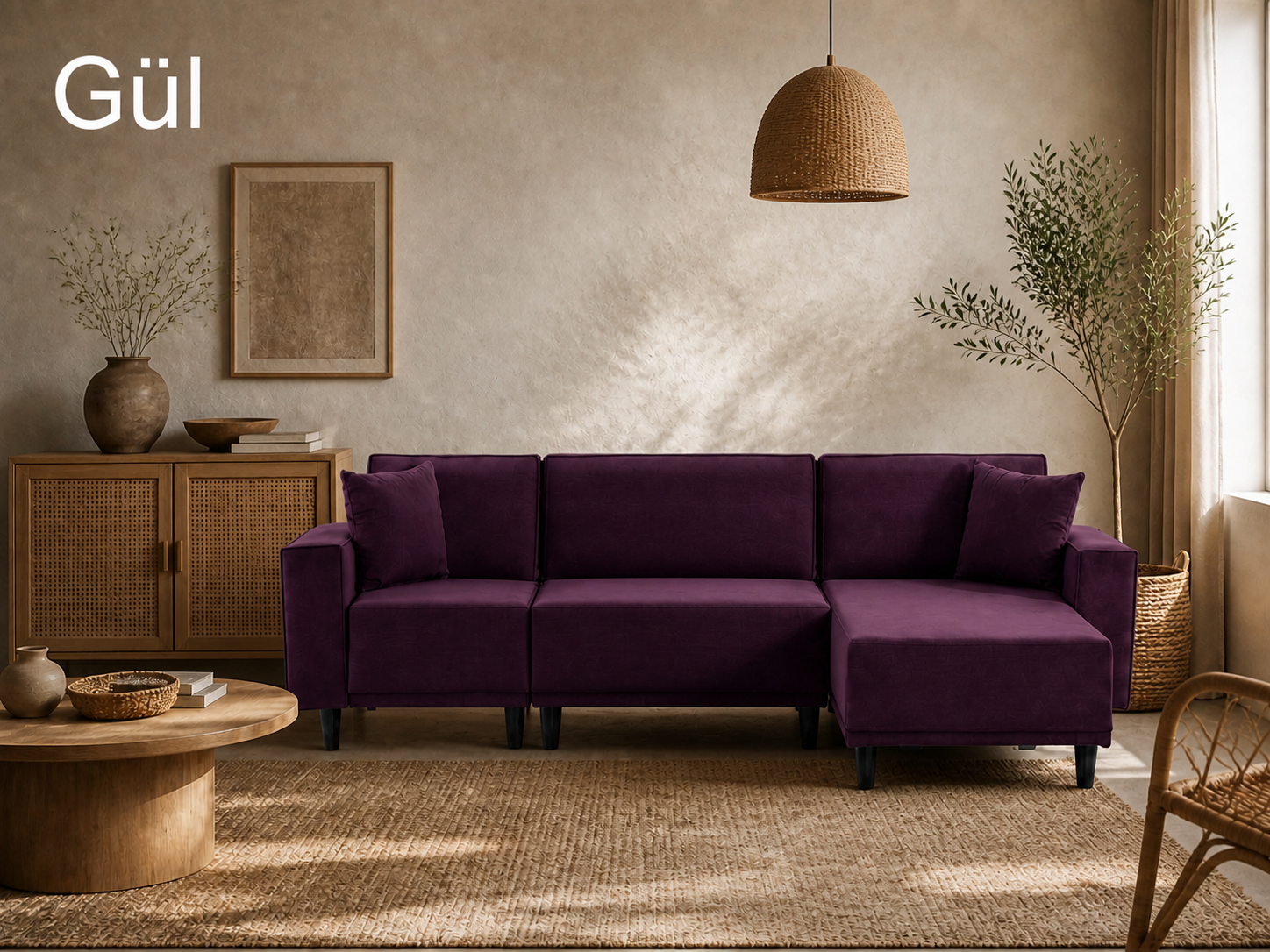Rivol K60 + J90 + UZ Köşe Koltuk 280x165 cm