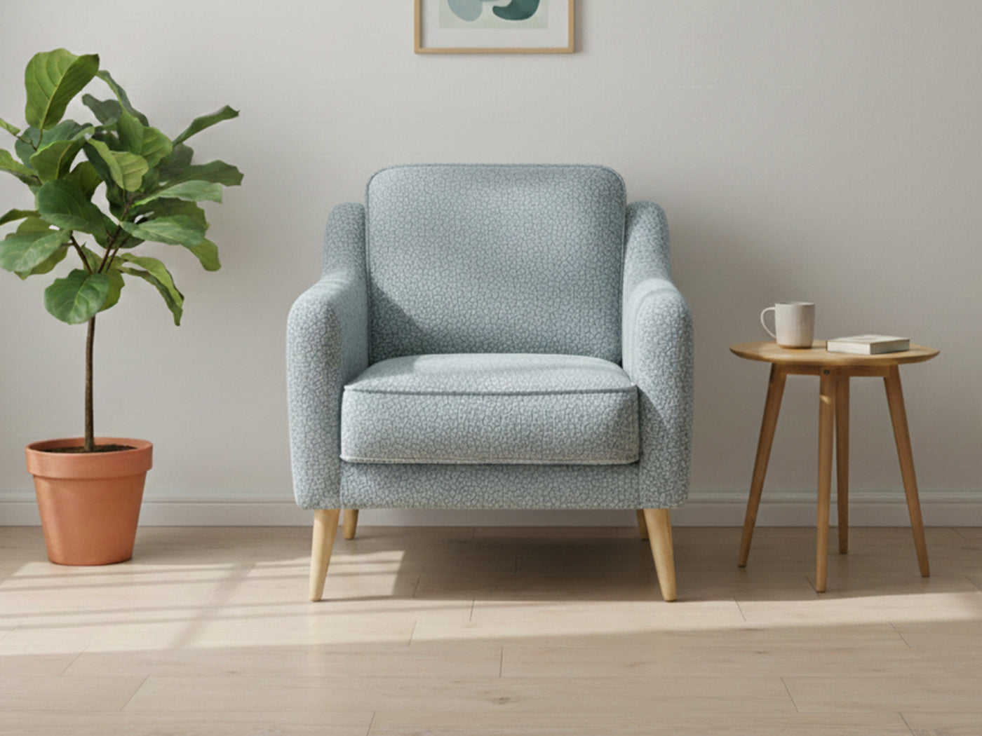 Rolivs Mokka Berjer – Bukle Kumaş - Aqua | Modern, Rahat Oturum