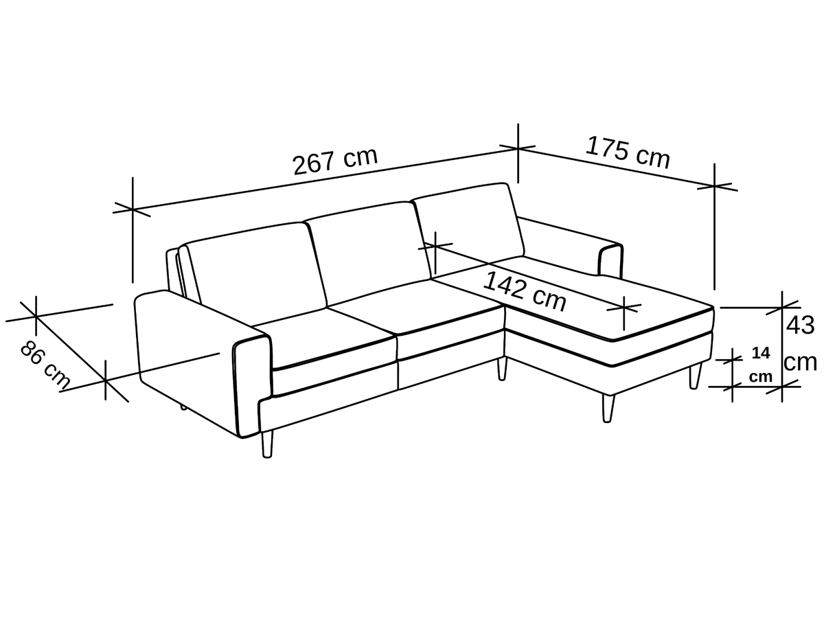 Mokka Mini Köşe - Kadife - Deniz Taşı Boyutlar
