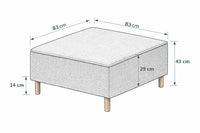 Mokka Mini Köşe/ Fitilli Kadife/ Taş Orkide