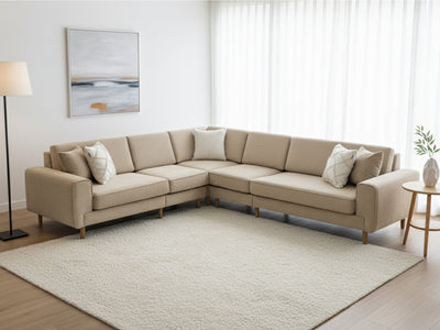 Mokka Puzzle Köşe - Doğal Doku - Hazel