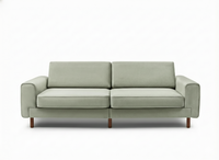 Mokka Üçlü Koltuk - Doğal Doku - Zen Beyazı