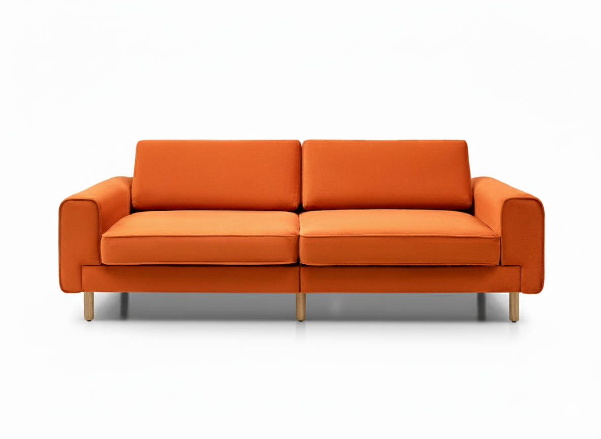 Mokka Üçlü Koltuk - Doğal Doku - Zen Beyazı