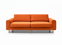 Mokka Üçlü Koltuk - Doğal Doku - Zen Beyazı