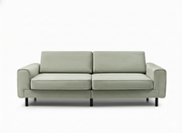 Mokka Üçlü Koltuk - Kadife - Bazalt Yeşili