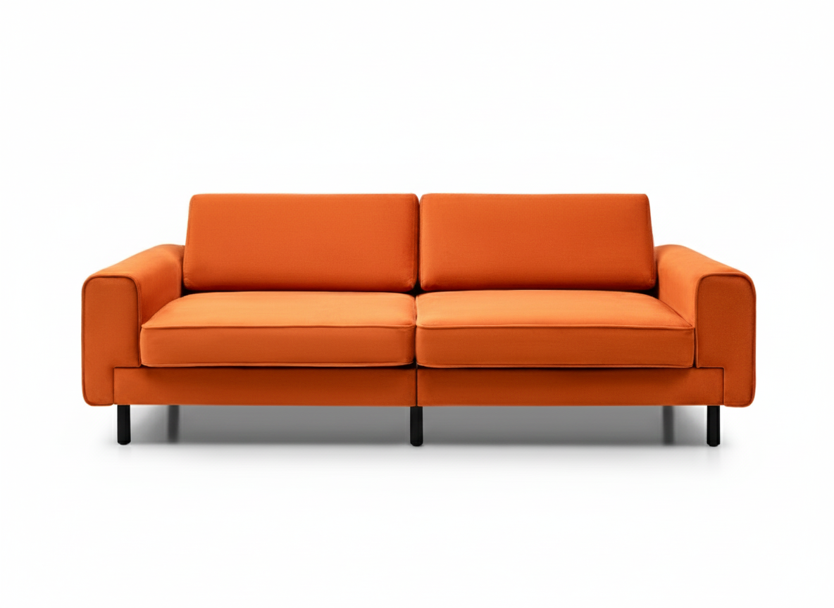 Mokka Üçlü Koltuk - Doğal Doku - Zen Beyazı