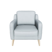 Rolivs Mokka Berjer | 80 x 70 cm | Bukle Kumaş - Aqua | Modern, Rahat Oturum