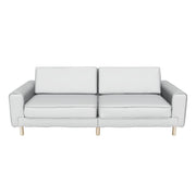Rolivs Mokka Üçlü Koltuk | 220 x 90 cm | Kadife Kumaş - Ay Taşı Gri
